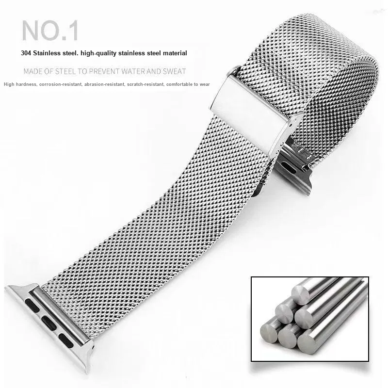 LEAPRUN Watch Band Apple Compatibility Stainless Steel Material-1