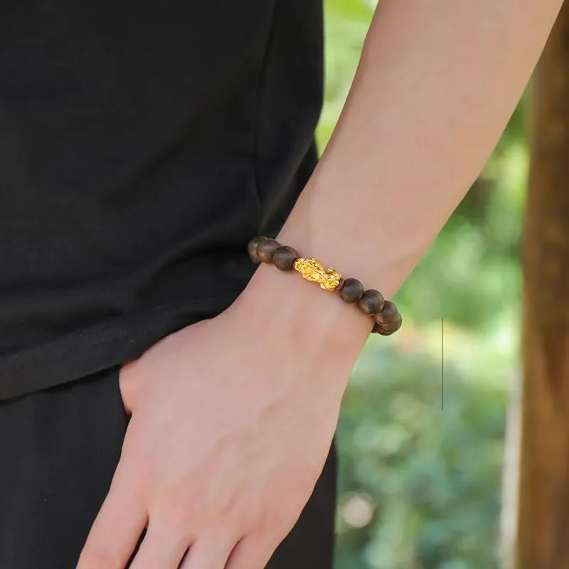 Moon Seal Hundred Rivers Agarwood Bracelets Unisex-6