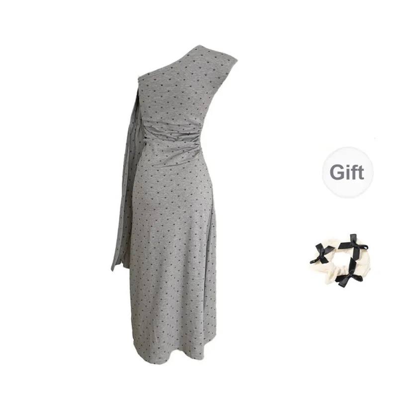 TURN UP Sleeveless Dress Women's Gray-1