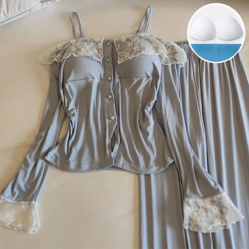 Sleeping Beauty Pajama Set Women's Pink Blue-3