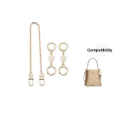 [Gold-Tone]Camellia 2 Pack 9cm+Decorative Chain 40cm