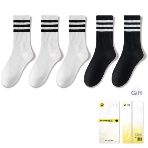JIAZINI Mid Calf Socks Women's 5 Pack