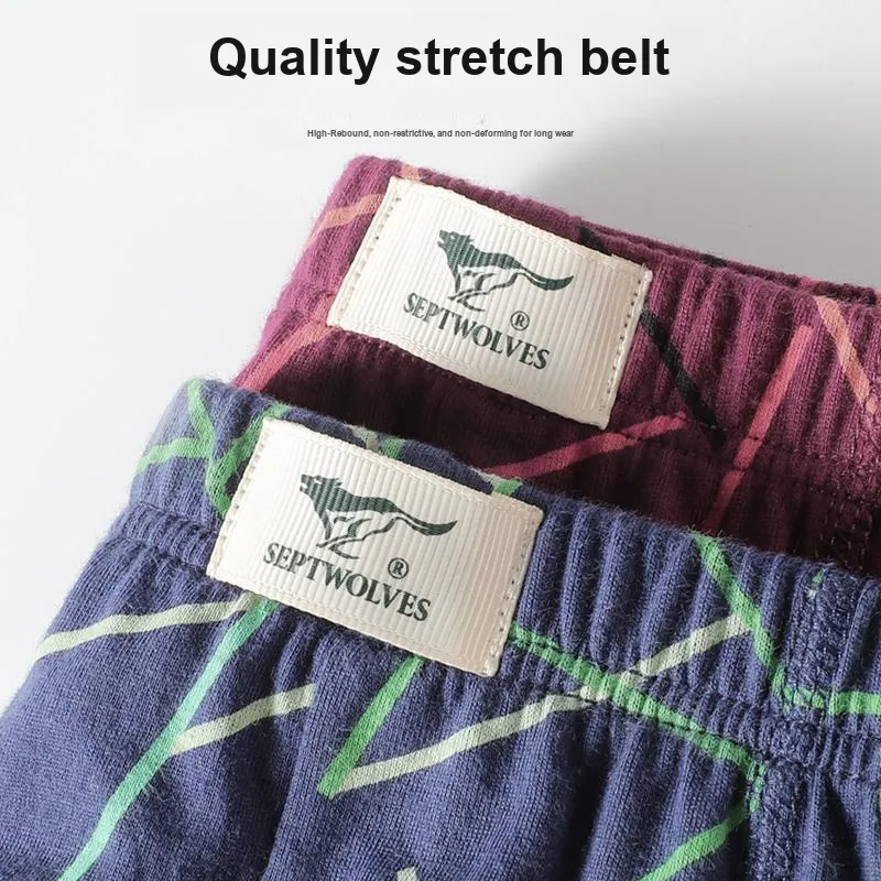 SEPTWOLVES Boxer Shorts Men's 4-Piece Gift Box Set+Shopping Bag-4