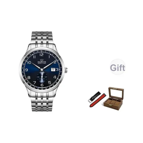 MARVIN Bright Future Collection Автоматический Механический Механизм Мужские Часы Часы Синий Циферблат