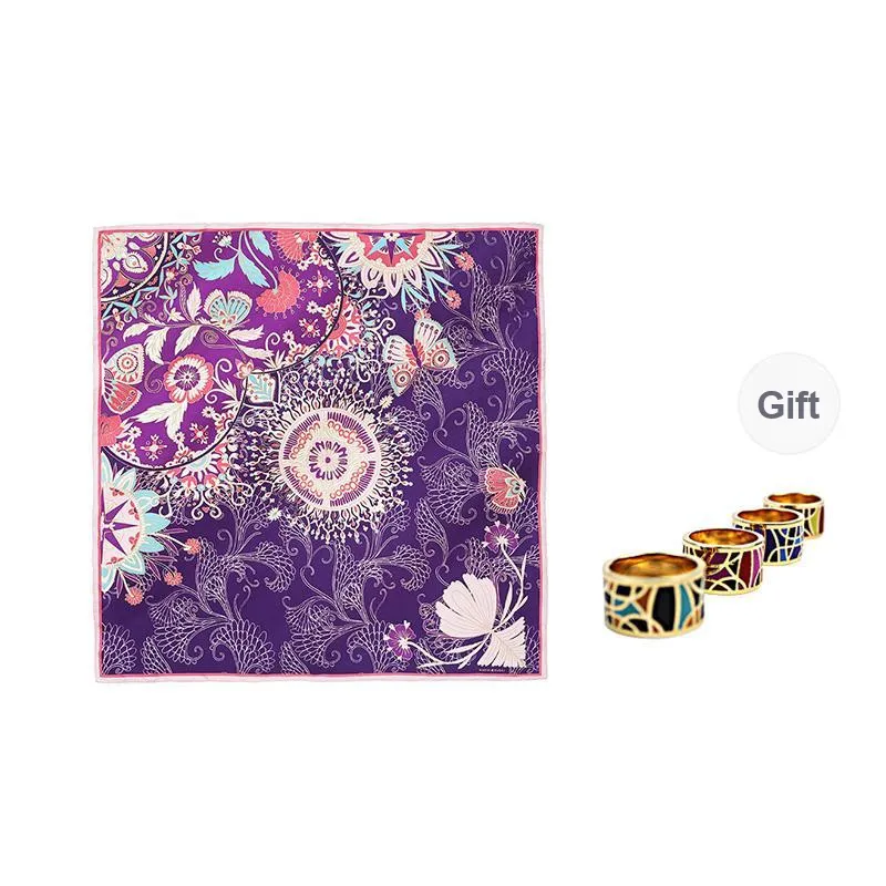 MARJAKURKI Silk Large Scarf Women's-0