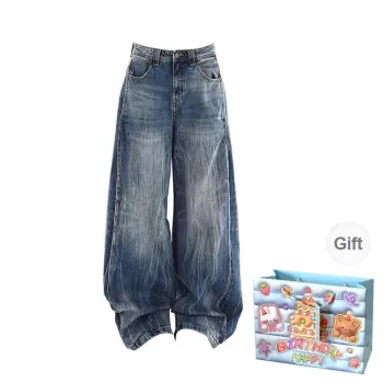 QUIET ANGEL Jeans Women's Blue Shopping Bag Included