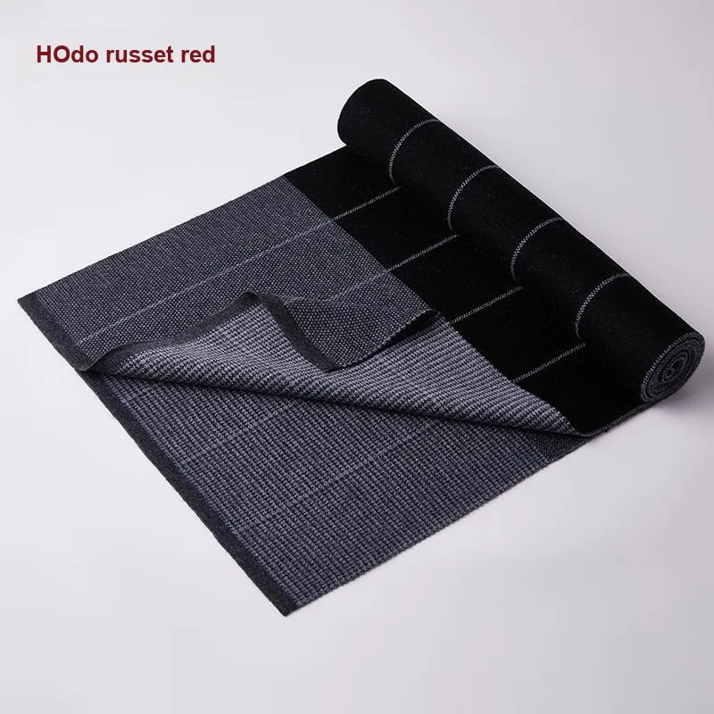 Red bean Knit Scarves Men-3