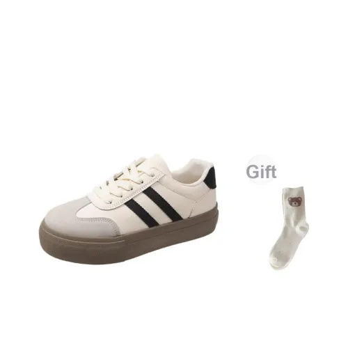 BINGO DUCK Скейтборд Кроссовки Женские Бежевые