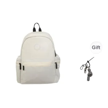 KAMLUI Nylon Backpack Unisex White/Black/Orange Red/Light Purple/Army Green/Pink