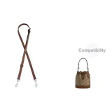 Brown Silver-Tone Buckle Adjustable Shoulder Strap-91-120cm
