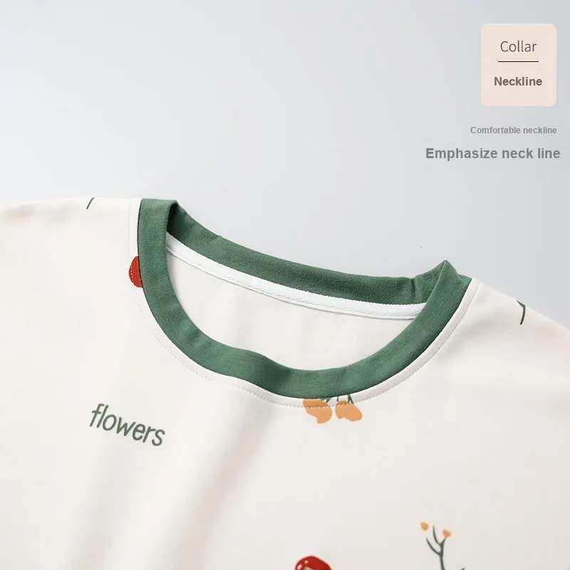 The Story Of The Flower Season Pajama Set Women's Apricot-1
