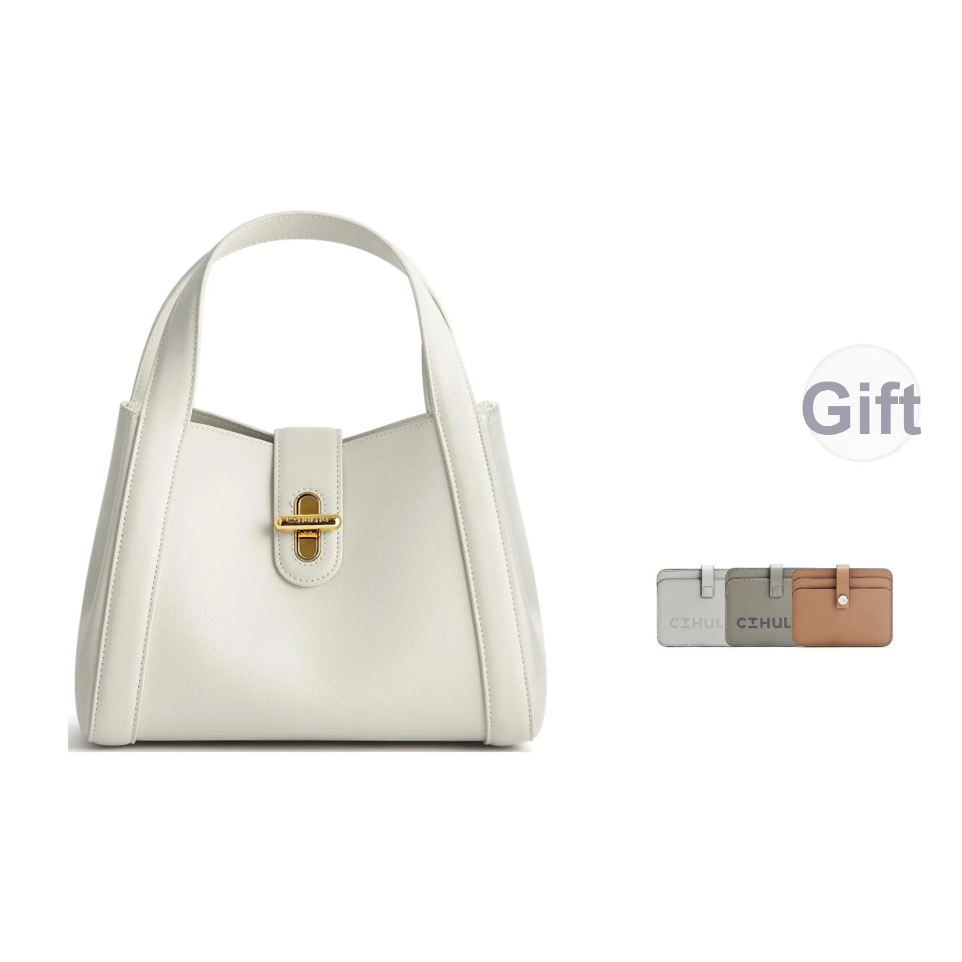 Cthulhu Коровья кожа Сумка-тоут Корзинка Сумка через плечо Средний Женская Латте Экрю