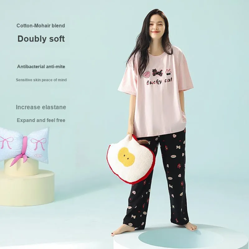 XIAFENYAN Pajama Set Women's Pink-2