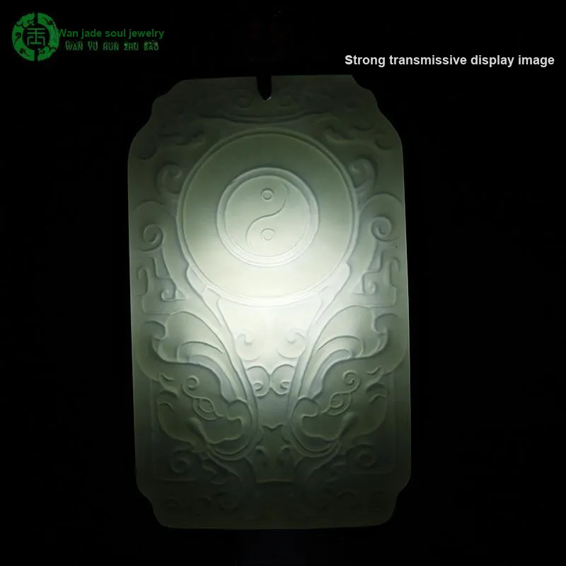 WANYUHUN Hetian Jade Pendants White Jade Unisex-5