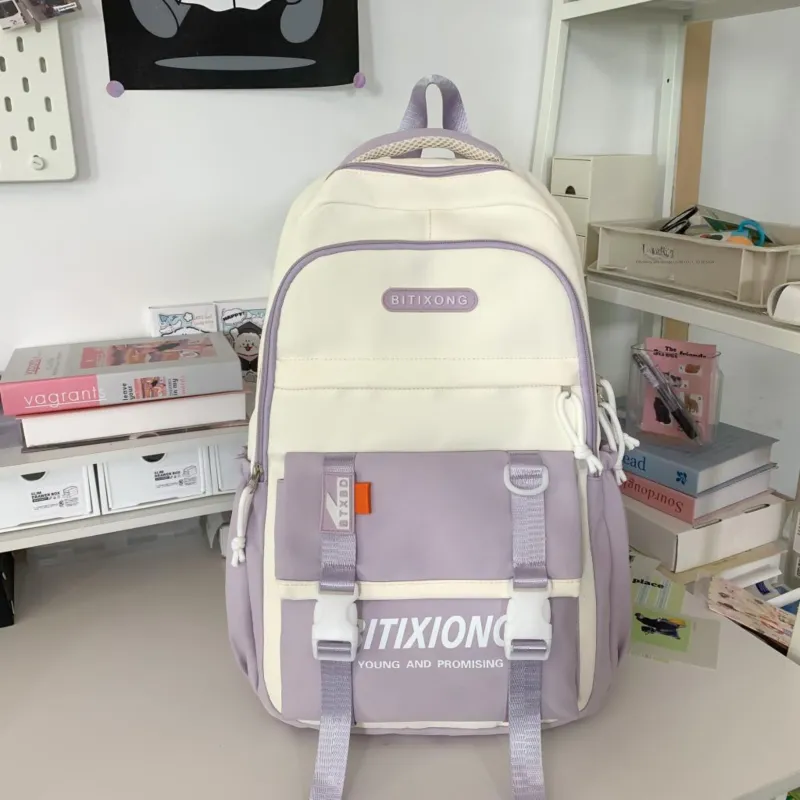 PAIBLOKS Nylon Backpack Unisex Multicolor-7