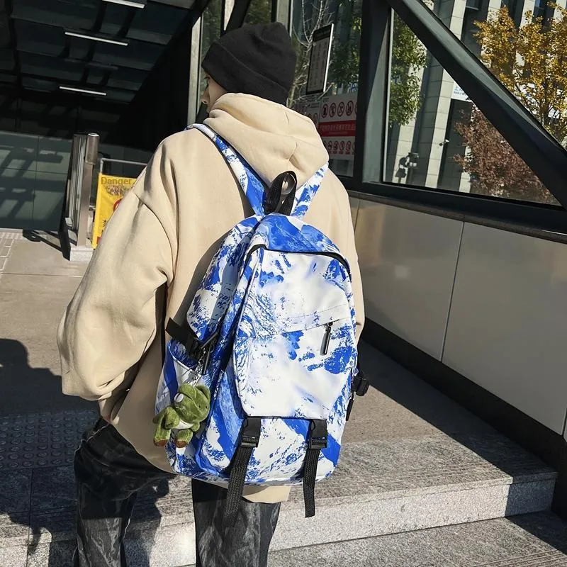 KAMLUI Nylon Backpack Unisex Gray/Black/Khaki/Green/Blue/Pink-22