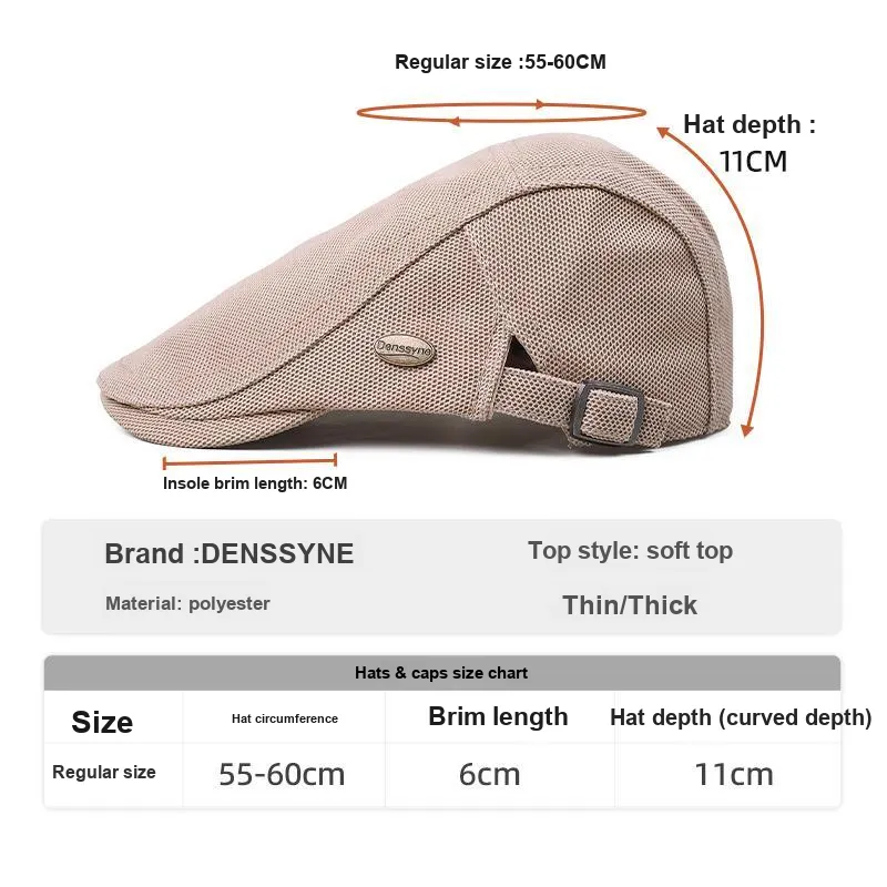 DENSSYNE Polyester Berets Unisex-9
