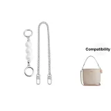 [White Pearl Set]Pearl 13.5CM+Decorative Chain 45CM[No Color Difference/]