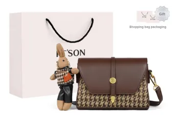 PT'SON Fabric, Synthetic Leather Small Square Bag Shoulder Bag Regular Women's