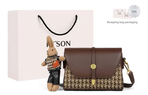 PT'SON Fabric, Synthetic Leather Small Square Bag Shoulder Bag Regular Women's