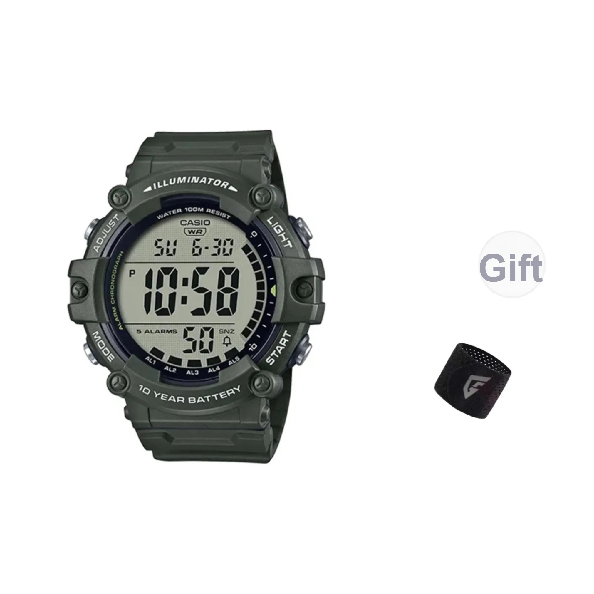 CASIO Кварцевый механизм Часы Мужские Серый циферблат