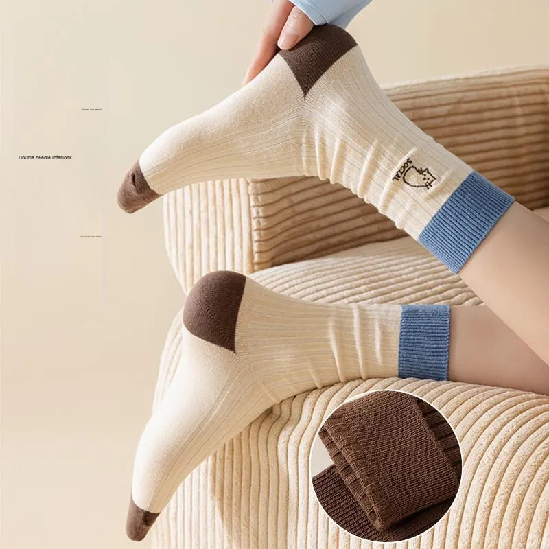 JIAZINI Mid Calf Socks Women's Combo Set-26