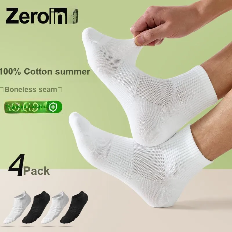 ZEROIN No Show Socks Men's 4 Pack-1