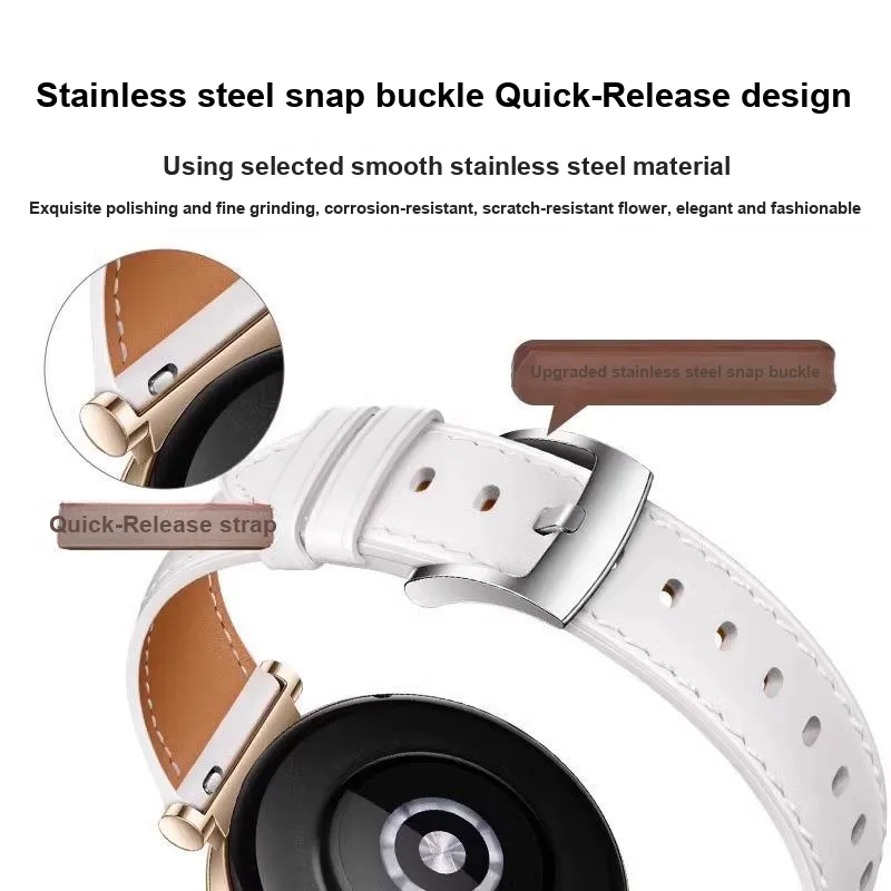 FZRT Huawei Compatibility Watch Band 130 220mm Genuine Leather Material-2