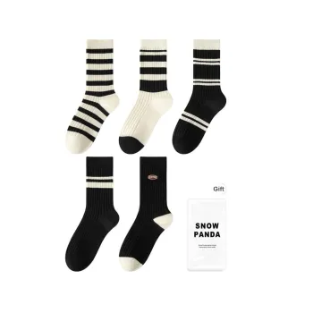 XXLLG Mid Calf Socks Women's Shopping Bag 5 Pack