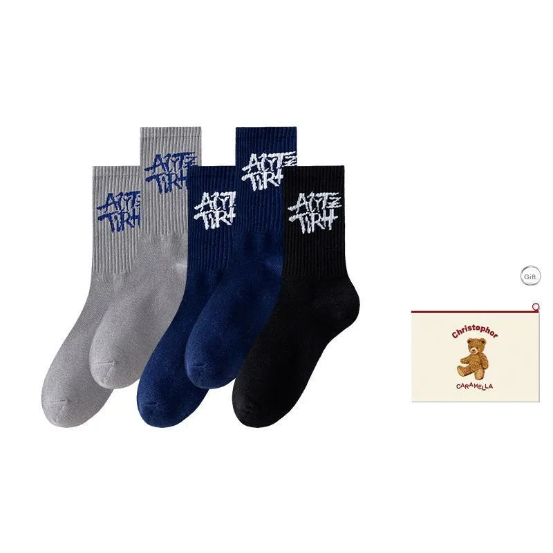 Caramella Mid Calf Socks Men's Shopping Bag Combo-19
