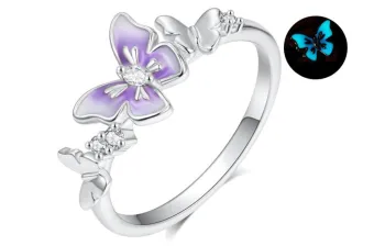 ZEGL Fluorescent Oil Drip Rings Women's