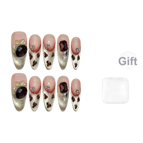 Song Biography Кристальный Кошка's Eye Городской CHIC Стиль Леопардовый принт Премиум Feel False Nail MID Длина (размер в длину) 25 мм