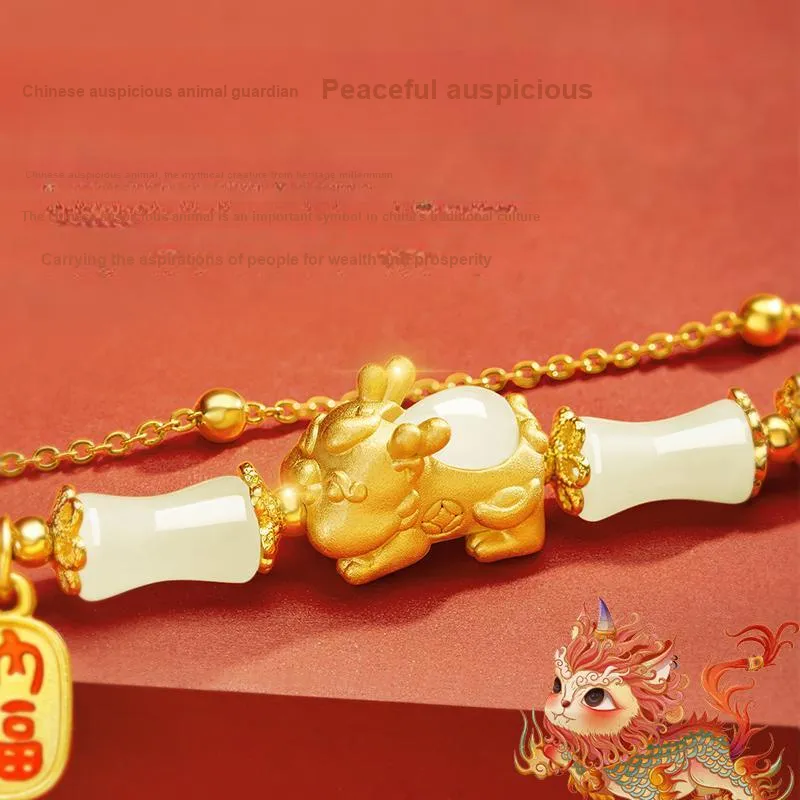 SGE Bracelets Pale Greenish White Jade Women's-3