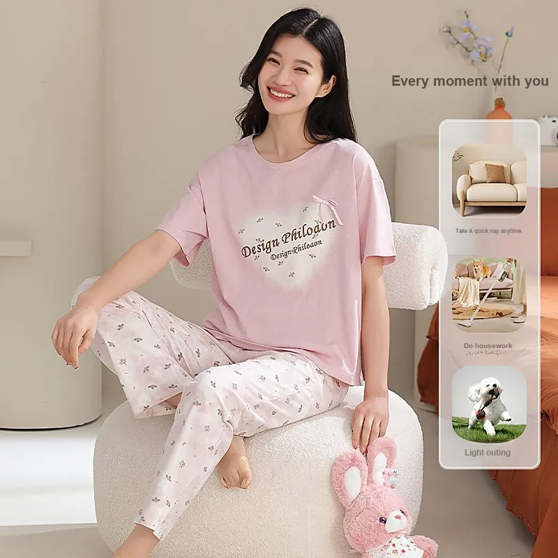 WANANNI Pajama Set Women's Light Pink-2