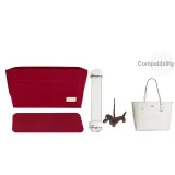 City33[Three-Piece Set Glacier White]Open Top Liner+Bottom Pad+Shoulder Pads (Includes Dachshund Charm)