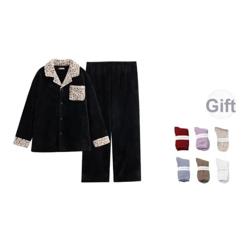 Same Language Пижамный комплект Мужской Wuyi Черный · Леопардовый принт