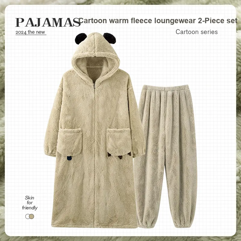O'MESIK Pajama Set Women's Khaki-1