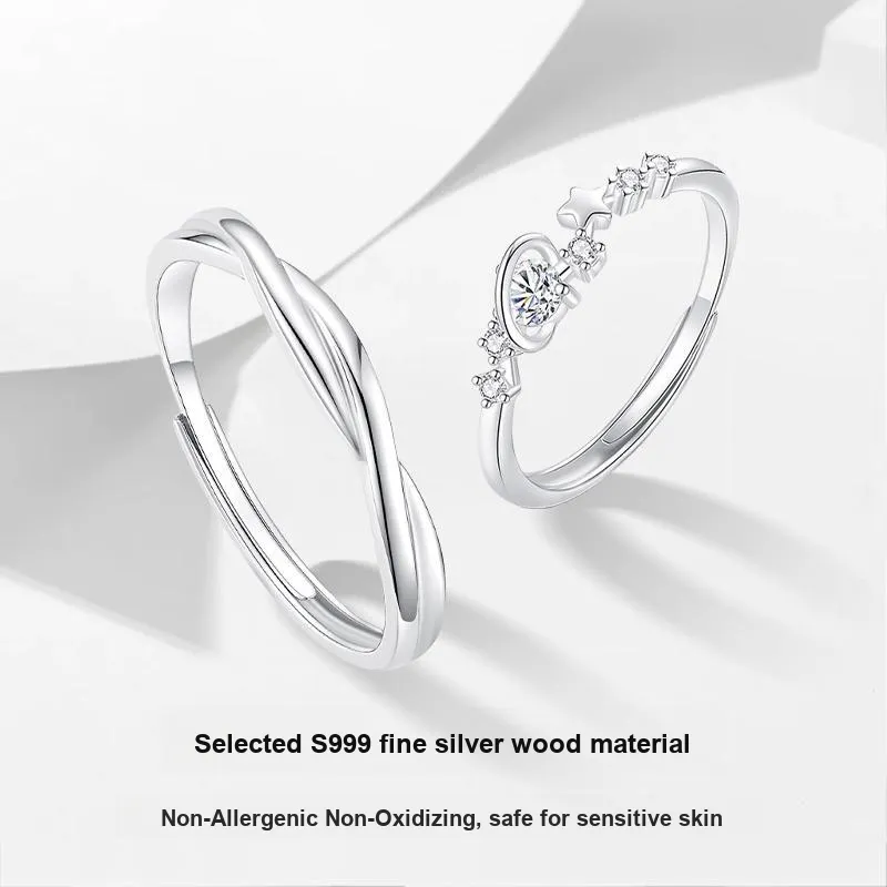 MISS TOOYA S999 Fine Silver Rings Unisex-2