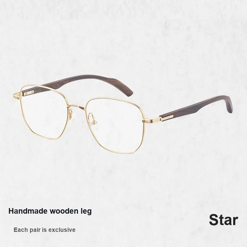 MUJOSH Astral Series Irregular Shape Wooden Leg Sunglasses Unisex-4