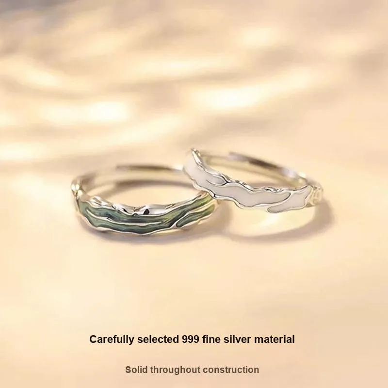 Kelanxi 999 Fine Silver Rings Unisex-5