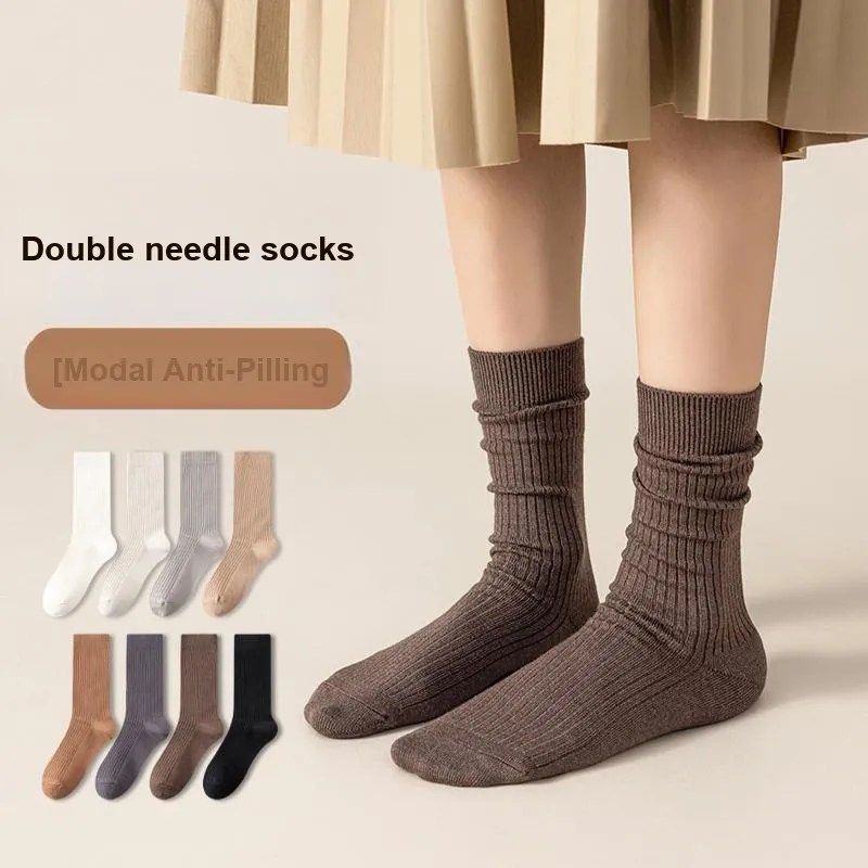 MIIOW Mid Calf Socks Women's Combo Set-11