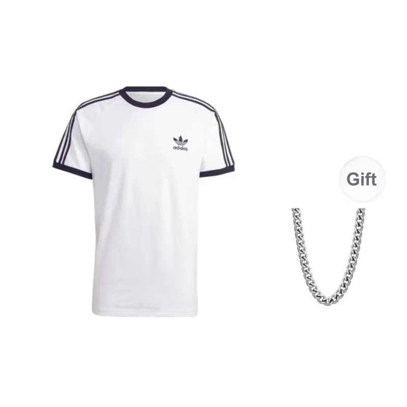 Adidas T-Shirts Men White Comes With Necklace-0