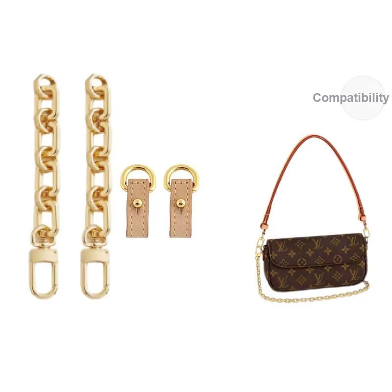 Ingenuity Handmade Metal Bag Strap Women's Gold Tone