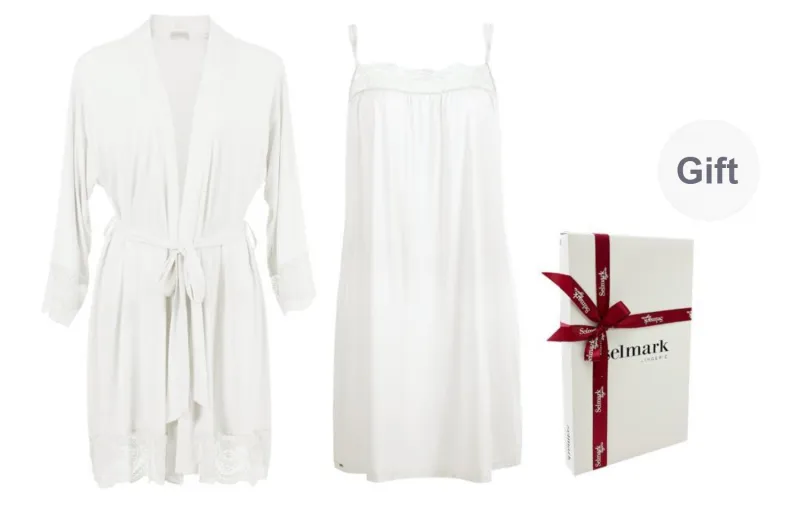 Selmark Pajama Gift Boxes Women's Solid Color-2