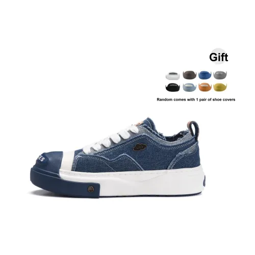 UNNAMED FORCES Cloud Дышащий Увеличение Высоты Низкий Топ Кеды Унисекс Джинсовый Синий