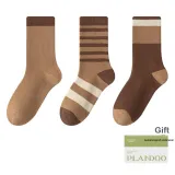 Dark Khaki+White Wide Stripes+Coffee