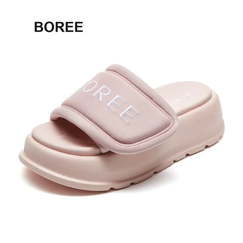 BOREE Slide Slippers Women's White/Black/Pink-16