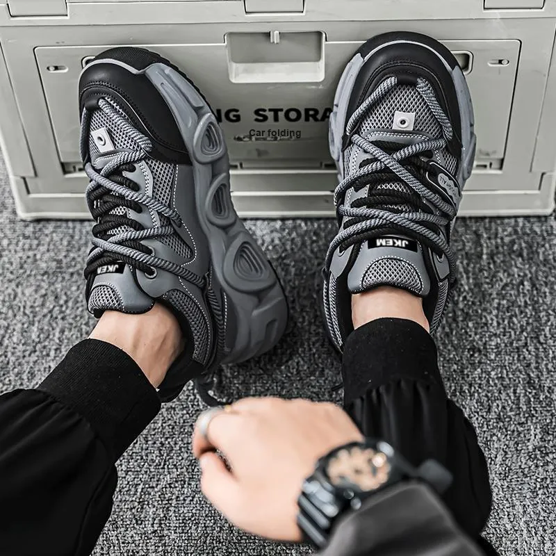 JKEM Cushioned Slip Resistant Abrasion Resistant Low Top Chunky Sneakers Men's-8