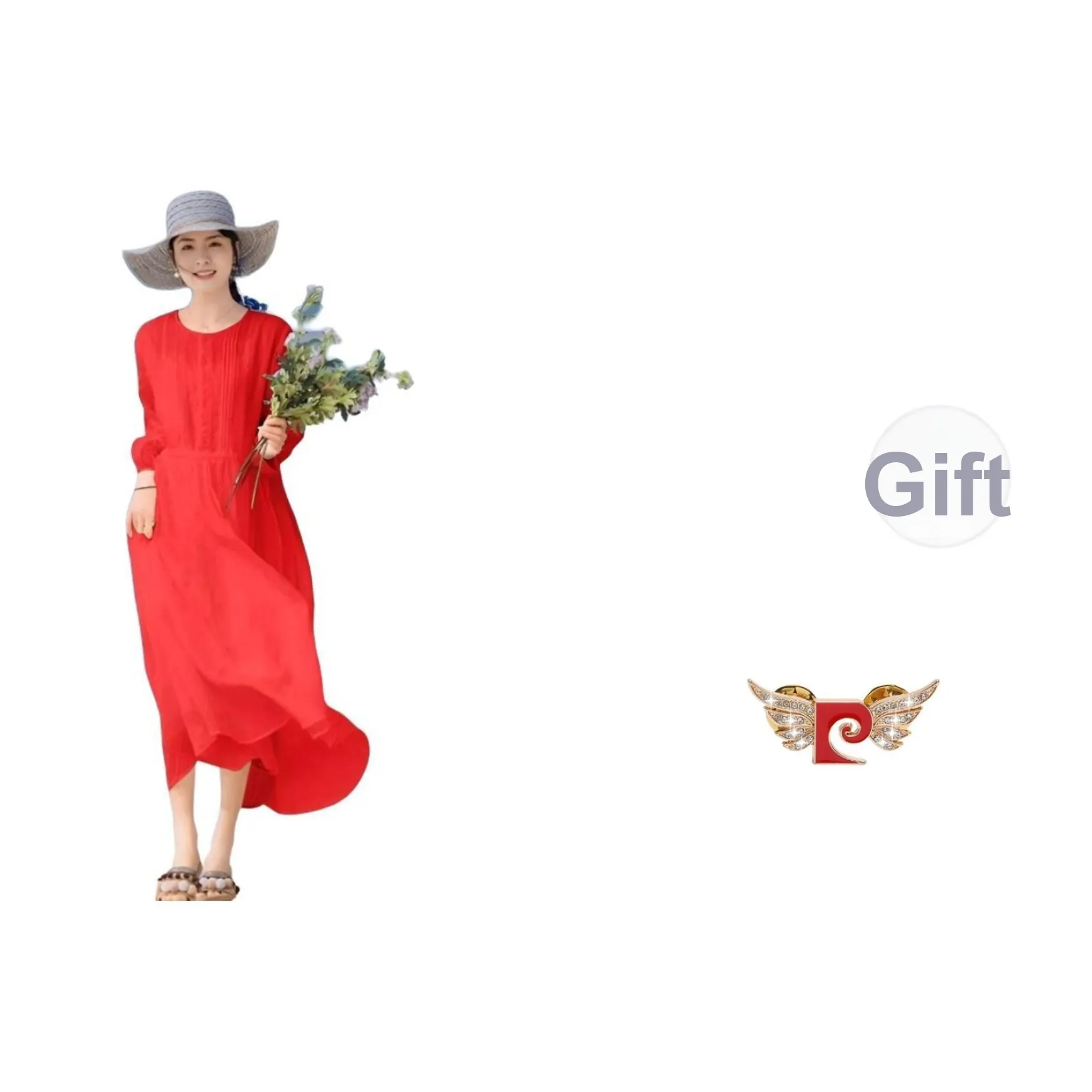 PIERRE CARDIN Длинное платье с длинными рукавами женское