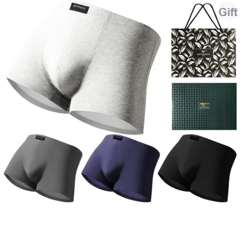 SEPTWOLVES Боксеры Мужские 4 Пачки Подарочный Набор + Сумка для покупок